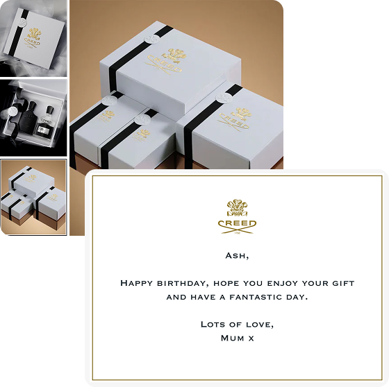 Gift message & gift wrapping