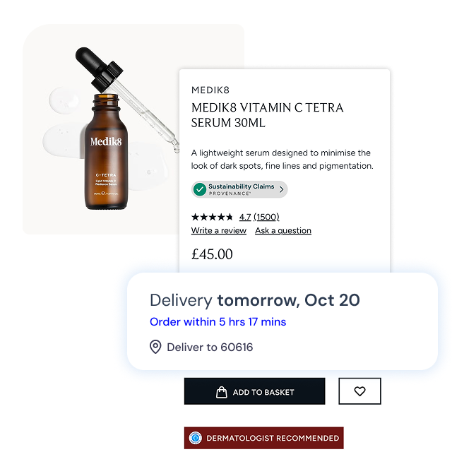 Next-day delivery countdown